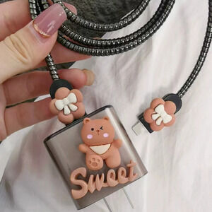 Sweet Bear iPhone Charger Cover Cable Protectors P18